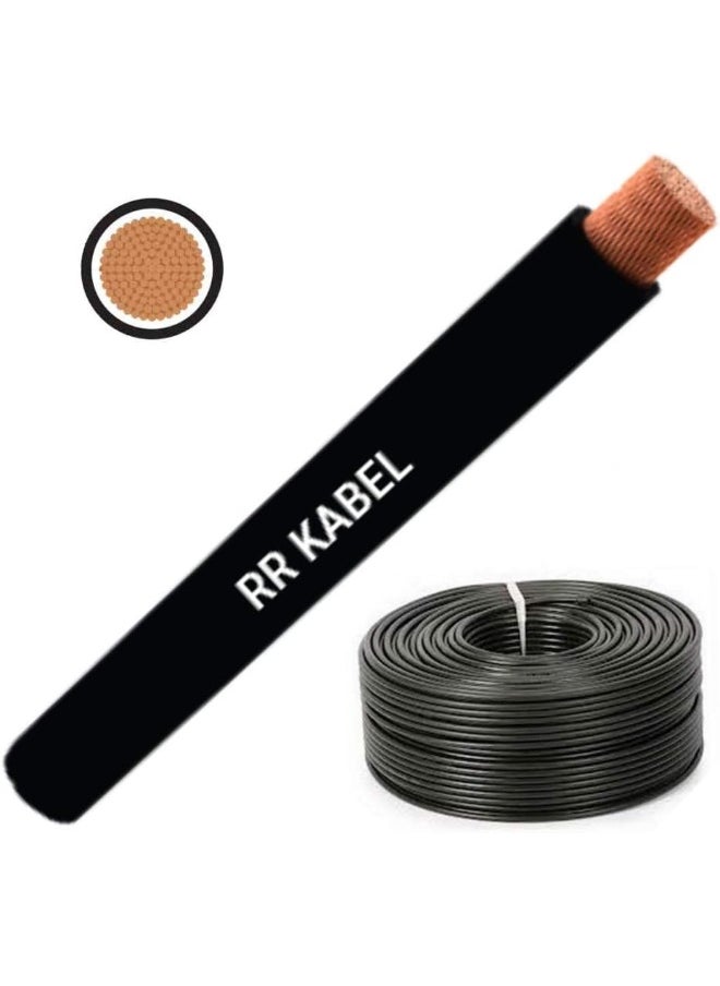 RR Multi Strand Pure Copper Single Core Flexible Cables | Trirated Electrolytic Conductor Up To 105C Fire Resist Electric Panel Wire | Bs6231 Iso9001 Ce Compliant 100Y(90M) Roll (0.5Mm, Black)  - Image 1