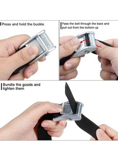 Generic Tie Down Straps, Adjustable Lashing Straps Ratchet Straps Heavy Duty Ratchet Tie Down Straps Cargo Straps with Cam Buckle Suitable for Carrying Various Cargo or Luggage 5 Pack 16 Ft  - Image 3