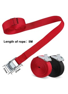 Generic Tie Down Straps, Adjustable Lashing Straps Ratchet Straps Heavy Duty Ratchet Tie Down Straps Cargo Straps with Cam Buckle Suitable for Carrying Various Cargo or Luggage 5 Pack 16 Ft  - Image 2
