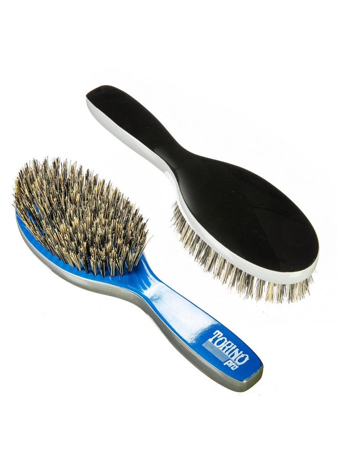 TORINO PRO WAVE BRUSHES BY BRUSH KING Torino Pro Wave Brush 219 Oval Long Handle Medium Hard Bristles Extra Long Reinforced Bristles Great For Wolfing To Manage Your 360 Waves - Image 2