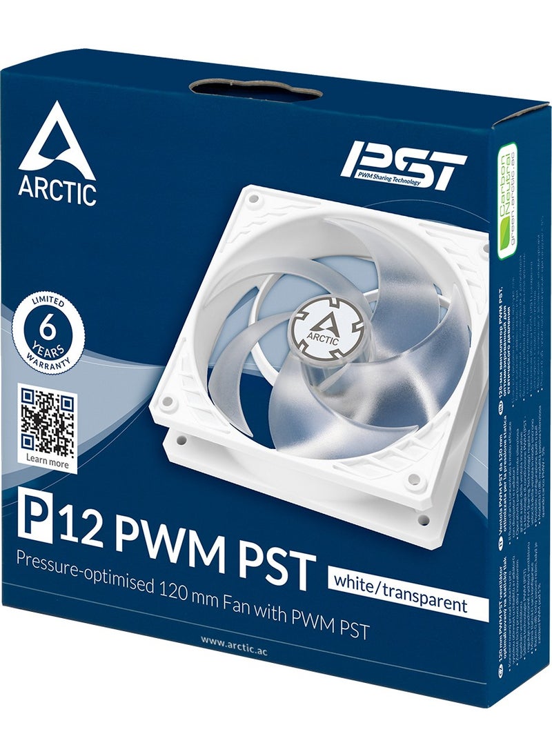 Arctic - P12 Pwm Pst 12CM Pwm Case Fan - White (AR-ACFAN00170A) - Image 1