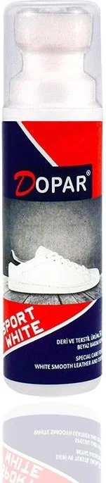 Dopar Sports White Leather and Fabric Shoe Paint 75 ml + Silver Sports Shoe Cleaning Foam 125 ml
