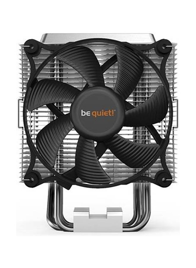 Shadow Rock 3 CPU Cooler, Shadow Wings 2 120mm PWM High-Speed Fan, 1600 RPM Fan Speed, 65 CFM Airflow, 5x 6mm Nickle-Plated Copper Heat Pipes, HDT technology, Silver / Black | BK004