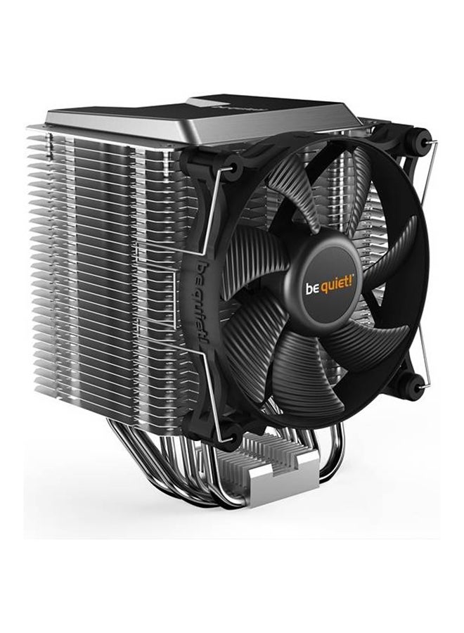 Shadow Rock 3 CPU Cooler, Shadow Wings 2 120mm PWM High-Speed Fan, 1600 RPM Fan Speed, 65 CFM Airflow, 5x 6mm Nickle-Plated Copper Heat Pipes, HDT technology, Silver / Black | BK004