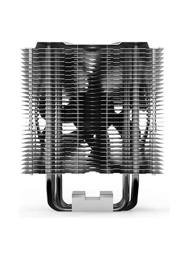 Shadow Rock 3 CPU Cooler, Shadow Wings 2 120mm PWM High-Speed Fan, 1600 RPM Fan Speed, 65 CFM Airflow, 5x 6mm Nickle-Plated Copper Heat Pipes, HDT technology, Silver / Black | BK004