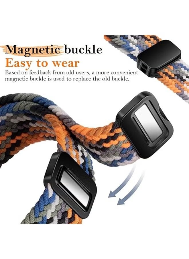 Generic - Magnetic Braided Strap Band for Apple Watch Band 42mm 44mm 45mm 46mm 49mm Women Men, Upgraded Connector -Elastic Nylon Breathable Sport Straps for Apple watch Series 10 9 8 7 6 5 4 3 2 SE - Image 1