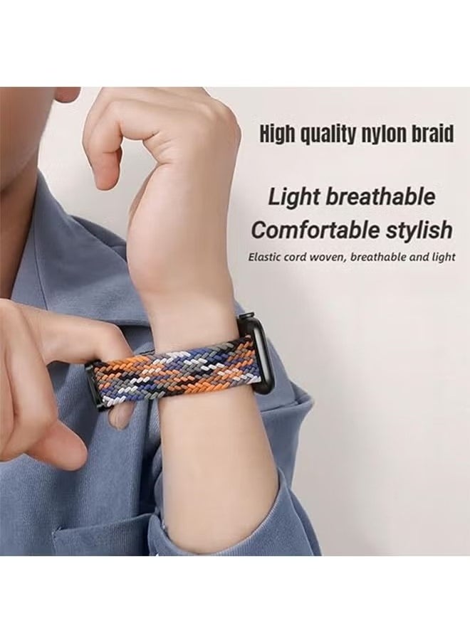 Generic - Magnetic Braided Strap Band for Apple Watch Band 42mm 44mm 45mm 46mm 49mm Women Men, Upgraded Connector -Elastic Nylon Breathable Sport Straps for Apple watch Series 10 9 8 7 6 5 4 3 2 SE - Image 1