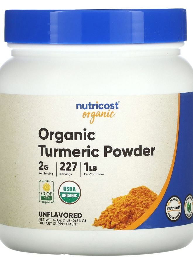 Nutricost Organic Turmeric Powder Unflavored 16 oz (454 g)