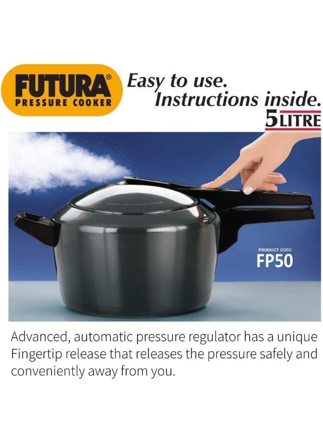 Hawkins 5 Liters Futura Aluminium Pressure Cooker,Black - Image 2