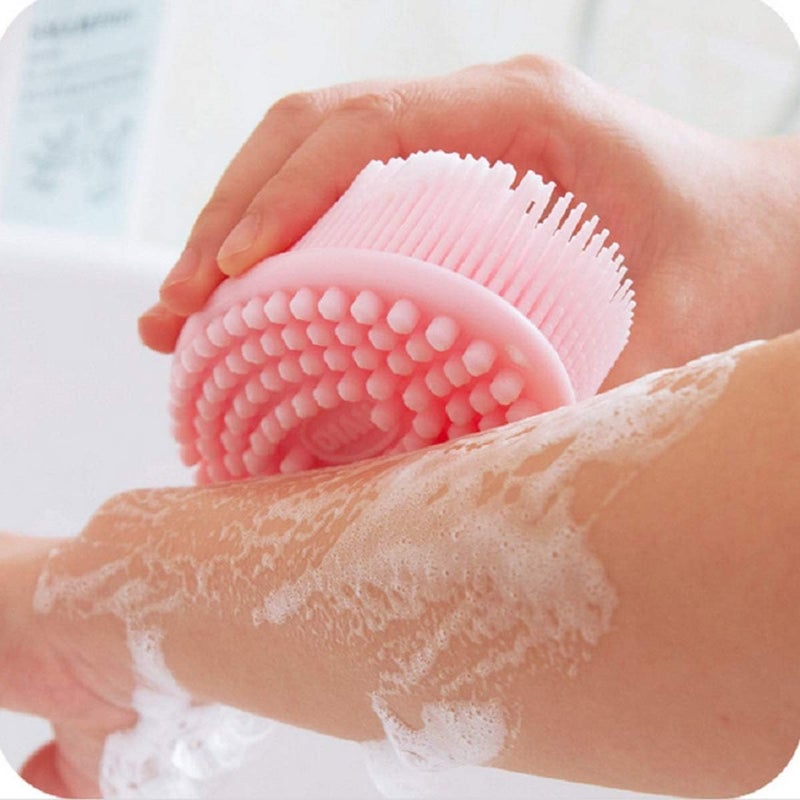 MGNLR Silicone Body Scrubber Loofah - 2 in 1 Face and Body Brush Massage Bath And Shower | Gently Clean Skin, Facial Scrub Baby Bath Body Brush Baby Scalp Massage | Improve Your Blood Circulation - Image 5