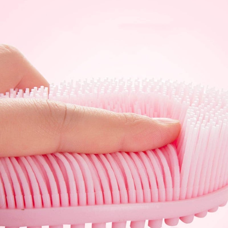 MGNLR Silicone Body Scrubber Loofah - 2 in 1 Face and Body Brush Massage Bath And Shower | Gently Clean Skin, Facial Scrub Baby Bath Body Brush Baby Scalp Massage | Improve Your Blood Circulation - Image 4