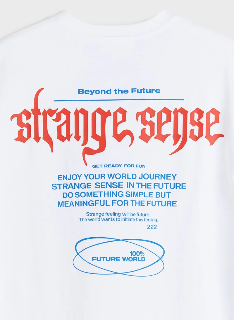 H&M Graphic Crew Neck T-Shirt