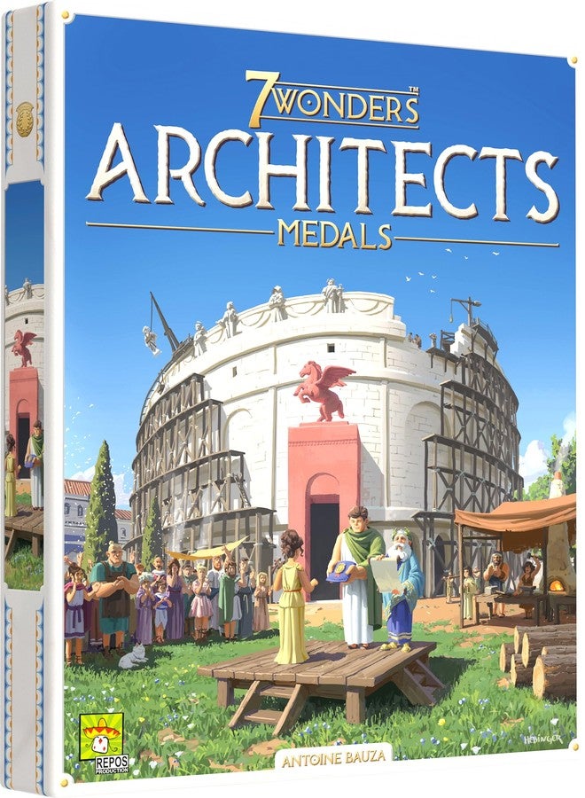 Asmodee 7 Wonders Architects Medals Expansion - New Wonders, Medals, and Strategies Await, Civilization Strategy Game for Kids and Adults, Ages 8+, 2-7 Players, 25 Minute Playtime - Image 1