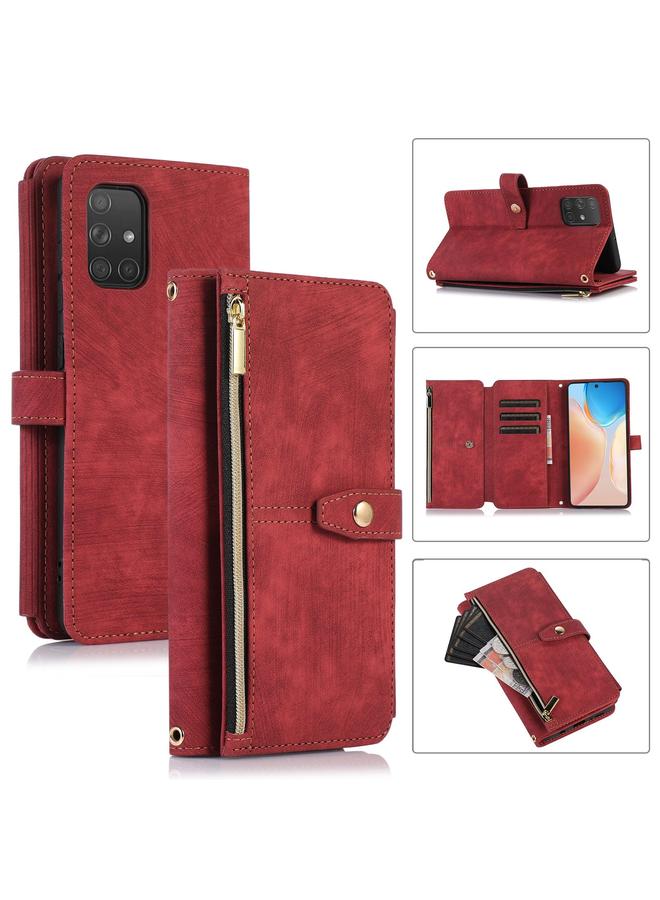 اس-توب جراب لهاتف Samsung Galaxy A71 4G Dream 9-Card Wallet Bag Zipper Leather Phone Case - Image 1