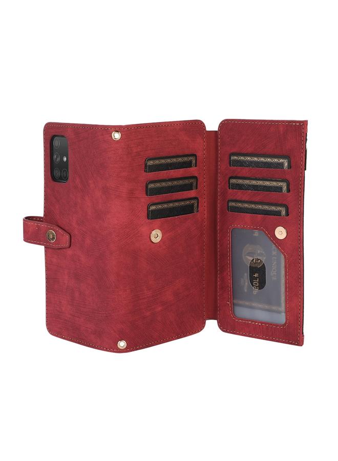 اس-توب جراب لهاتف Samsung Galaxy A71 4G Dream 9-Card Wallet Bag Zipper Leather Phone Case - Image 5