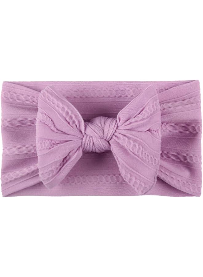 erorex 14Pcs Baby Soft Nylon Headbands Hair Bows Elastics Hairbands Wide Knotted Headband Hair Accessories - Image 5