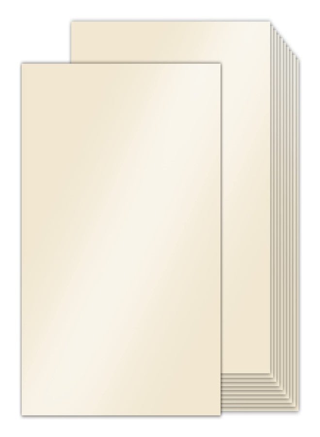 Goefun 24 Sheets Cream Shimmer Cardstock 8.5 x 11 Ivory Paper, Goefun Off White Card Stock Printer Paper for Invitations, Certificates, Crafts, Card Making - Image 1