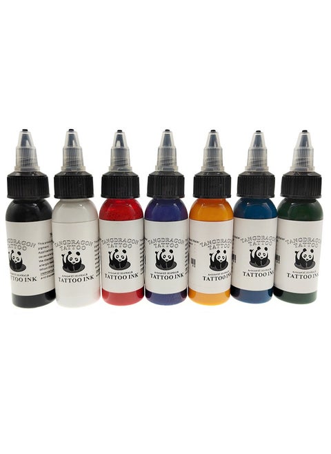 7 Color Tattoo Inks Set for Practice 1 oz 30ml/Bottle Tattoo Inks Pigment Kit for 3D Makeup Beauty Skin Body Art(30ml/pc)