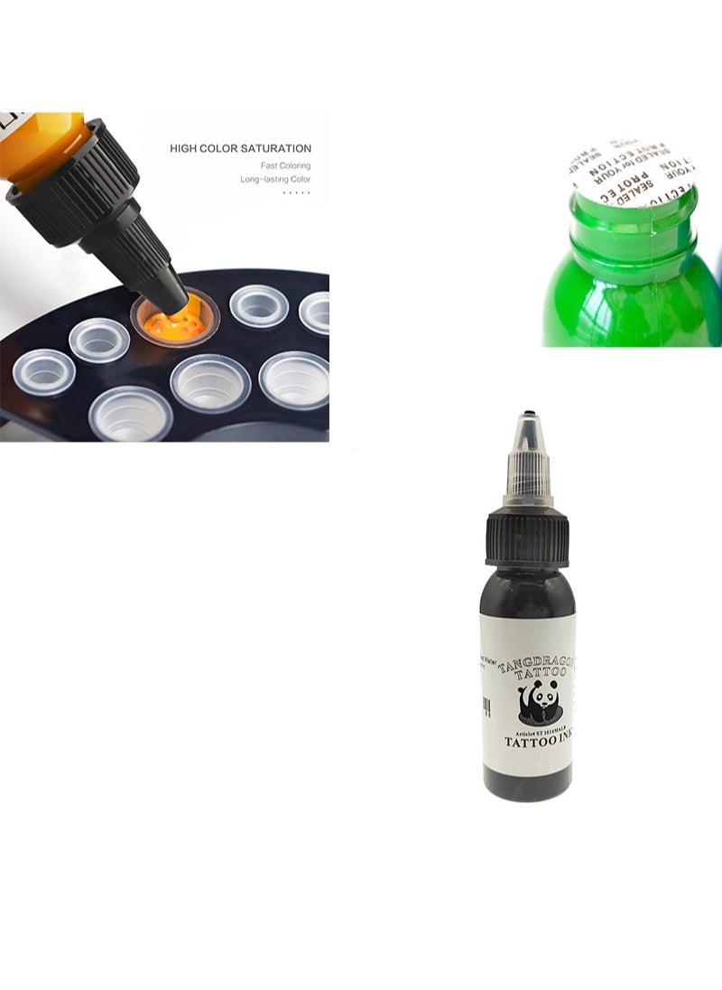 7 Color Tattoo Inks Set for Practice 1 oz 30ml/Bottle Tattoo Inks Pigment Kit for 3D Makeup Beauty Skin Body Art(30ml/pc)