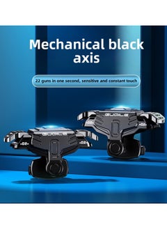 GT02 Chicken Eating Artifact K03 Fourth Generation Protector Adapted To Mobile Phone Radiator Fan Finger Set Game Handle-Product Color:GT02 Black 1 Pair (metal Keys)