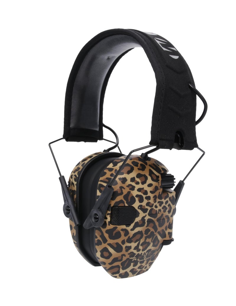 Walker's Razor Slim Electronic MUFF - Leopard Print - Image 1