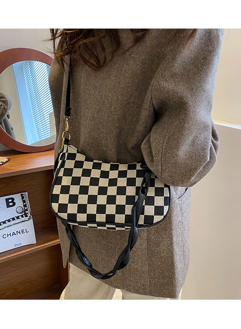 Sharpdo Underarm Bag Plaid Hand-held One-shoulder Cross-body Bag - Image 3