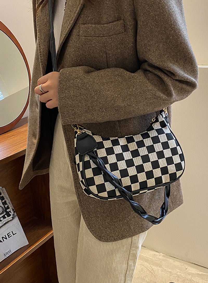 Sharpdo Underarm Bag Plaid Hand-held One-shoulder Cross-body Bag - Image 4