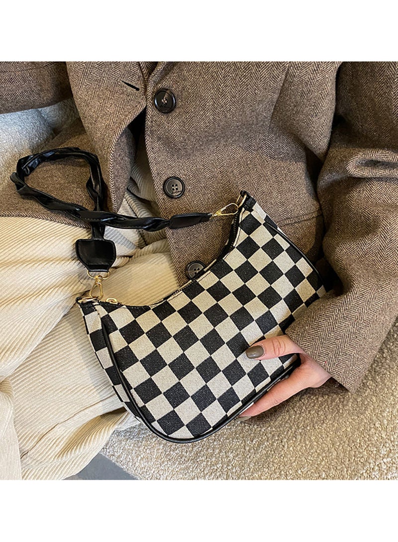 Sharpdo Underarm Bag Plaid Hand-held One-shoulder Cross-body Bag - Image 2