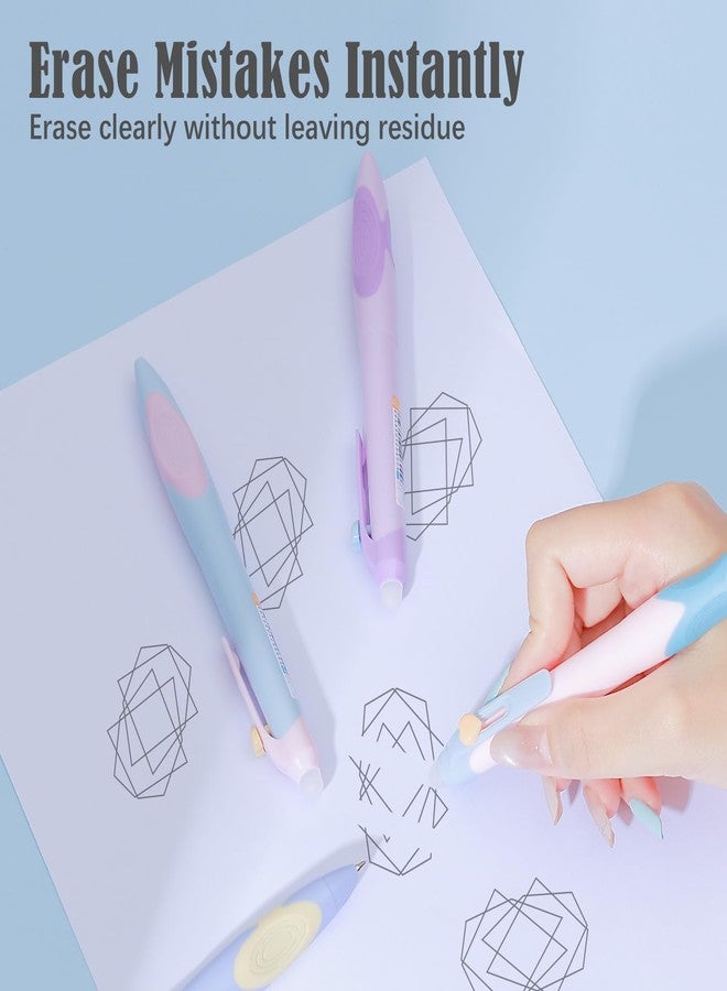 BAYTORY 8Pcs Erasable Pens, 0.5mm Retractable Black Gel Ink Pen with Comfortable Grip, Make Mistakes Disappear, Aesthetics Pens Smooth Writing for Note Taking Marking Planner (Black Ink) - Image 5
