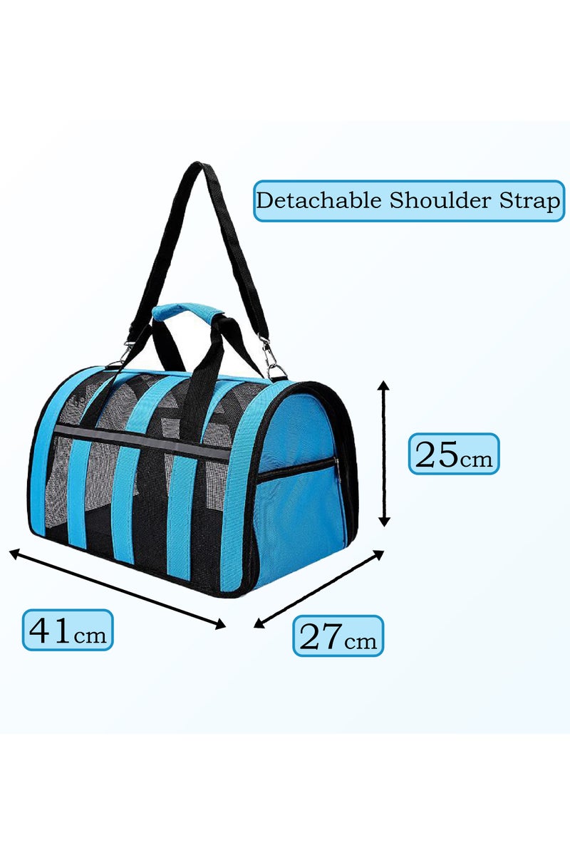 MAMATOONS Portable Pet Carrier Bag with Shoulder Strap and Handles Breathable Mesh Travel Tote for Cats and Small Dogs, Size 40cm x 27cm x 25cm - Image 2