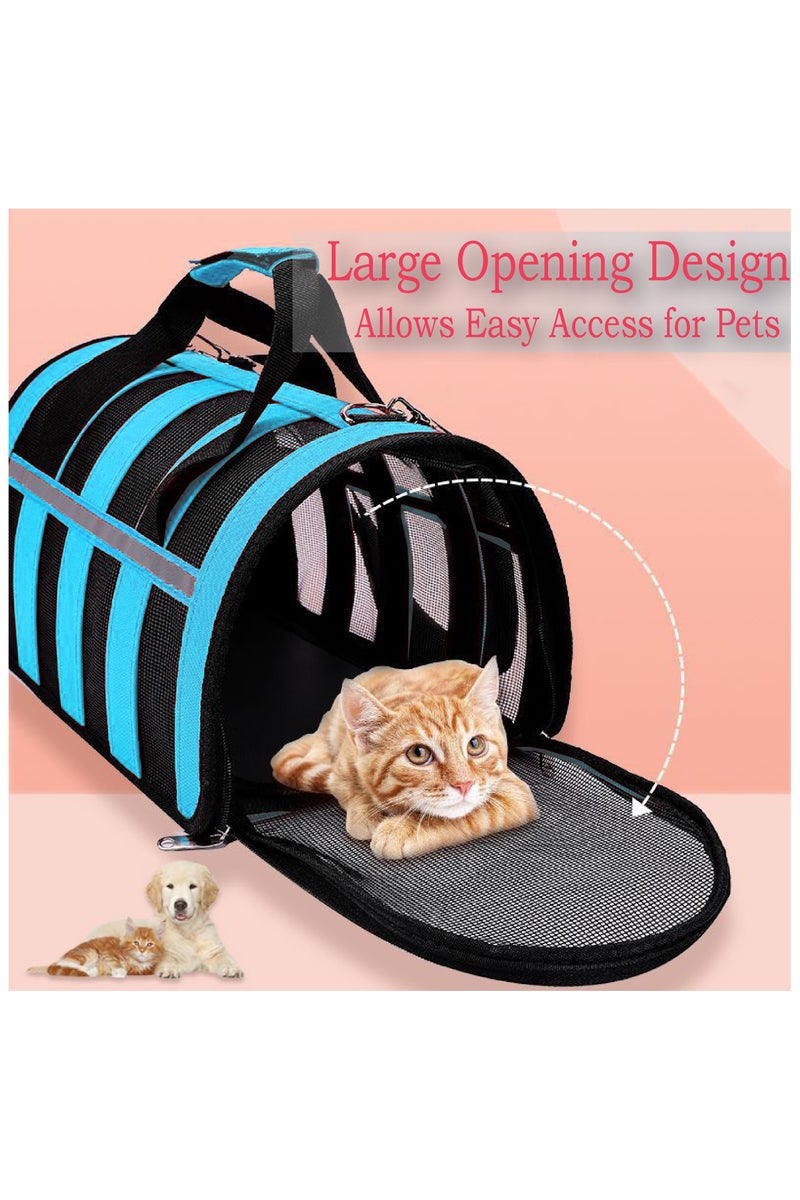 MAMATOONS Portable Pet Carrier Bag with Shoulder Strap and Handles Breathable Mesh Travel Tote for Cats and Small Dogs, Size 40cm x 27cm x 25cm - Image 3