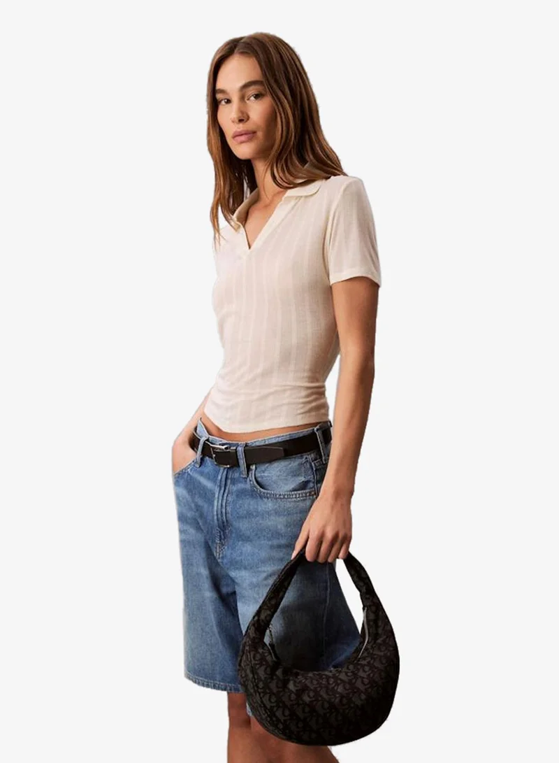 CALVIN KLEIN Logo Detailed Zip through Hobo