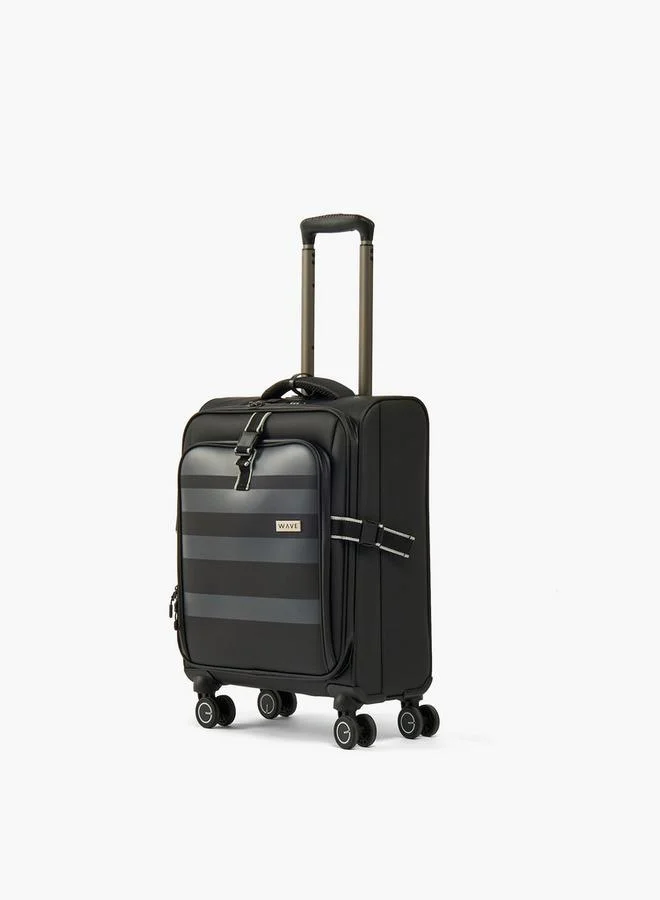 Wave Striped Softcase Trolley Bag with Retractable Handle