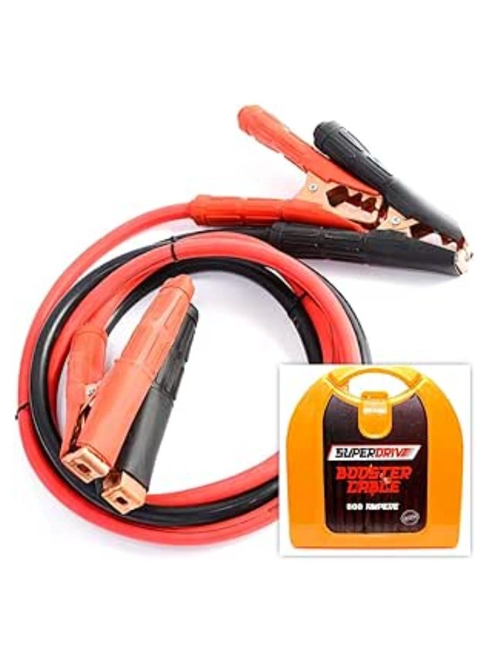 SUPERDRIVE Heavy-duty 800 Amp jumper cables for car batteries, orange case