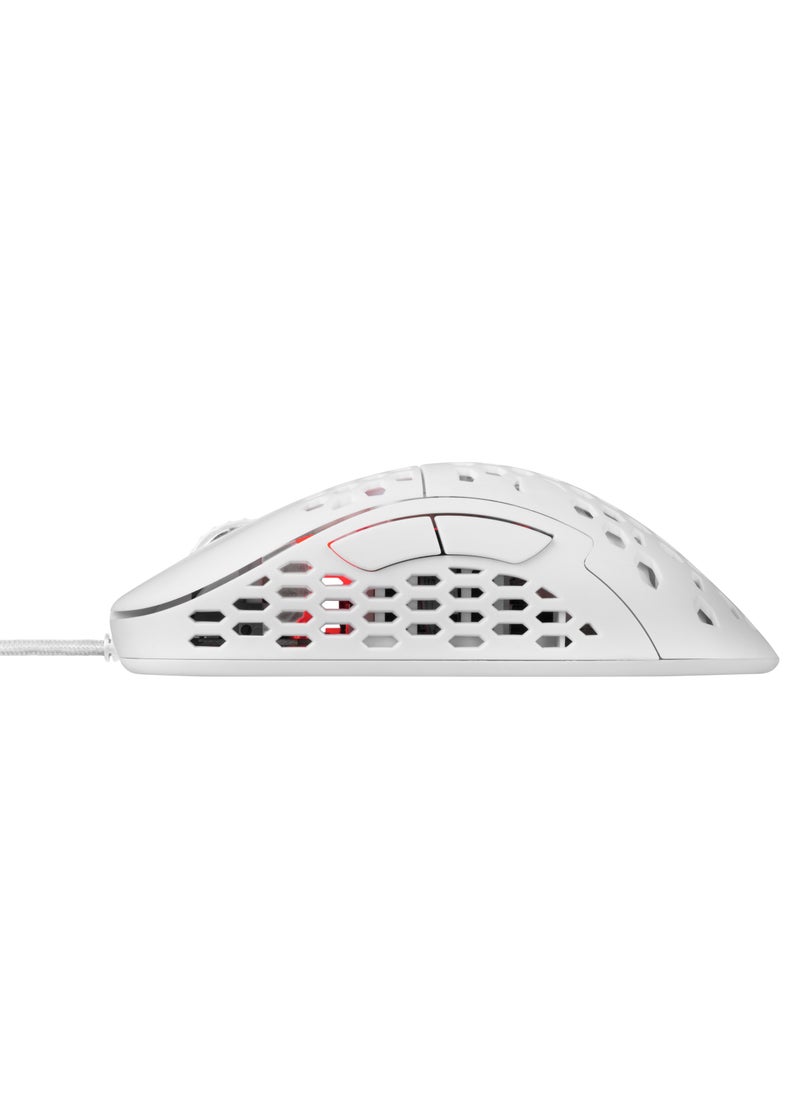 DELTACO GAMING - Ultra Light Wired Gaming Mouse White Optical Mouse with 6 Buttons 6 Adjustable DPI Settings Up to 6400 DPI - Image 1