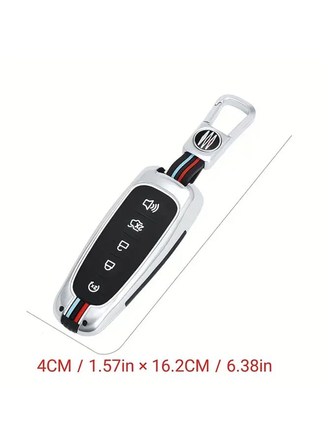 5 Buttons Silvery Car Key Protection Case For Ford Edge Focus Flex Explorer Taurus Lincoln MKS MKT MKX - Image 2