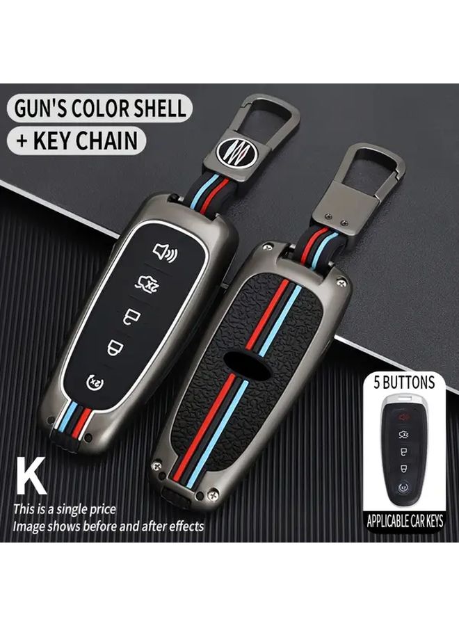5 Buttons Silvery Car Key Protection Case For Ford Edge Focus Flex Explorer Taurus Lincoln MKS MKT MKX - Image 1