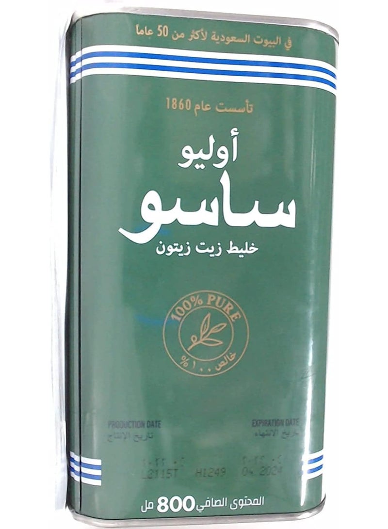 زيت زيتون نقي من ساسو، 800 مل