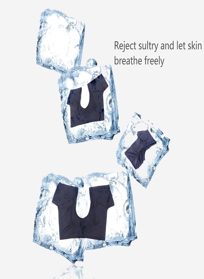 HEALLILY Women Sweat Proof Underarm Undershirt Pads - Reusable Armpit Sweat Guards Vest, Washable Sweat Absorbing Underarm Shield with Breathable Mesh for Summer Workout Daily Wear Black - Image 4