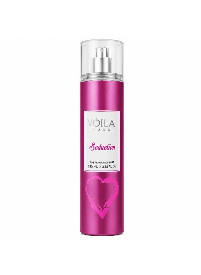 Voila Seduction Fragrance Body Splash for Women - Long-Lasting Refreshing Mist - 250ml