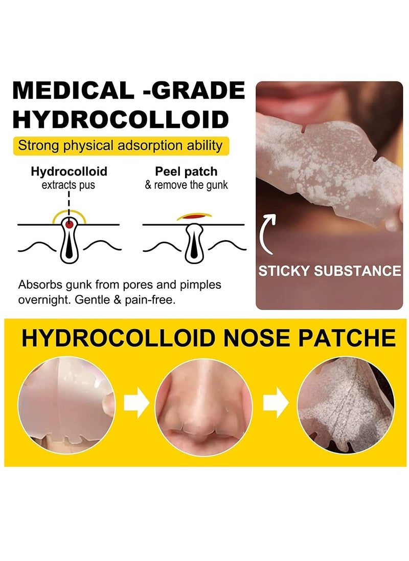 Elaimei - Hydrocolloid Nose Patch - Cleansing Pore Strip for Nose Pores, Pimples, Zits and Oil - Overnight Pore Strips to Absorb Acne Nose Gunk (12 Patches) - Image 1