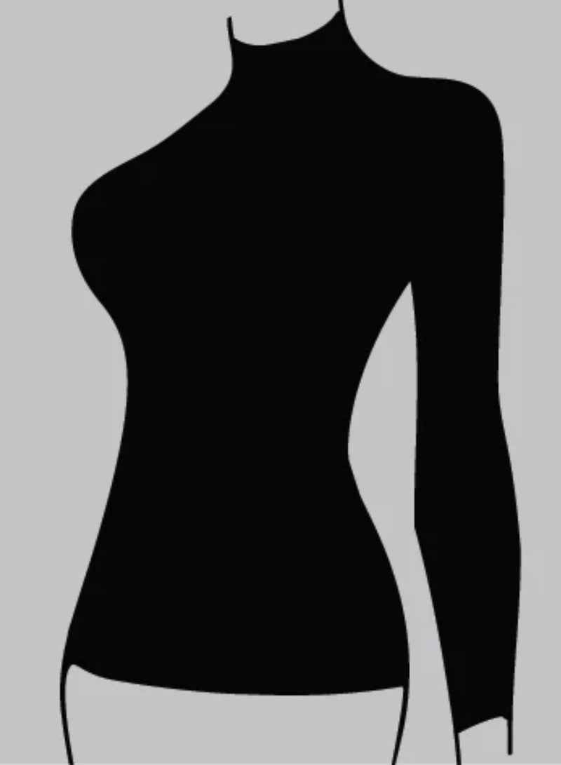 Milk Cotton Long Sleeve High Neck Body Top  - Image 5