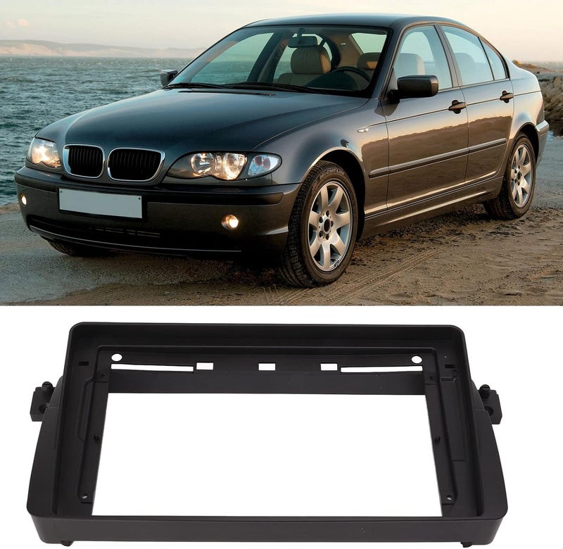 ويوبلز لوحة راديو ستيريو للسيارة مقاس 9 بوصات، غطاء راديو ستيريو للسيارة، طقم تركيب لوحة القيادة لسلسلة 3 E46 1998-2005 - Image 3