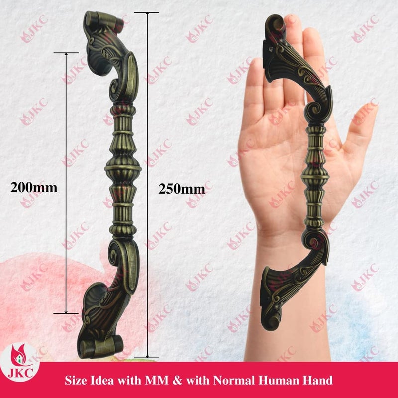 JKC Antique Door Handles for Main Door HandleWardrobe Handle for Home Decoration 8 Inch Antique Finish - Image 2