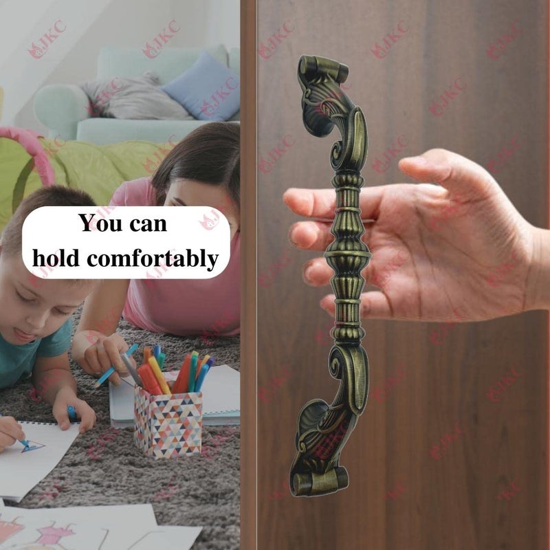 JKC Antique Door Handles for Main Door HandleWardrobe Handle for Home Decoration 8 Inch Antique Finish - Image 4