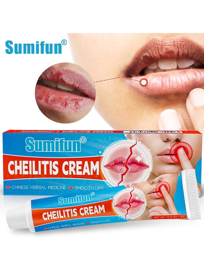 Sumifun - Cheilitis Cream, Healing Lip Balm For Severely Chapped Lips, Natural Ingredients For Instant Cooling and Pain Relief, Dead Skin Removal/Fade Lip Lines/Improve Lip Color - Image 1