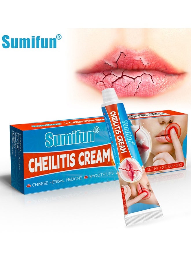 Sumifun - Cheilitis Cream, Healing Lip Balm For Severely Chapped Lips, Natural Ingredients For Instant Cooling and Pain Relief, Dead Skin Removal/Fade Lip Lines/Improve Lip Color - Image 1