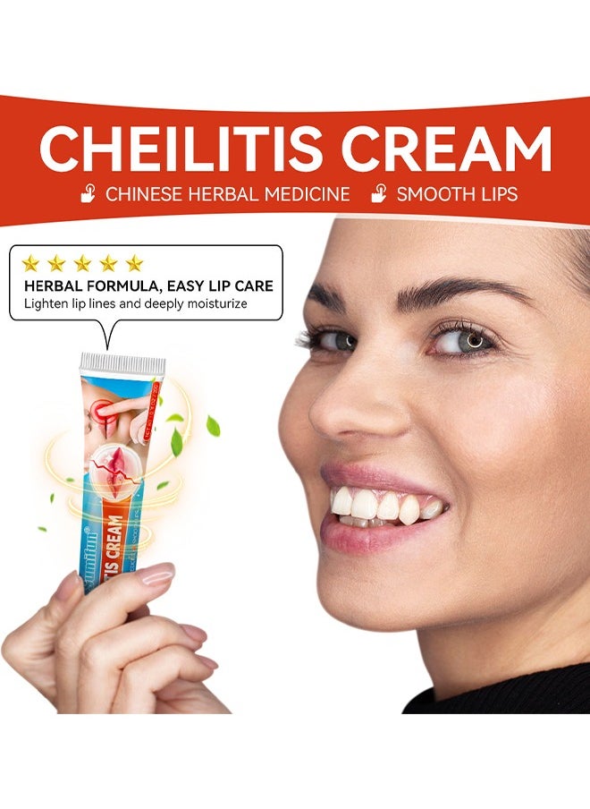 Sumifun - Cheilitis Cream, Healing Lip Balm For Severely Chapped Lips, Natural Ingredients For Instant Cooling and Pain Relief, Dead Skin Removal/Fade Lip Lines/Improve Lip Color - Image 1