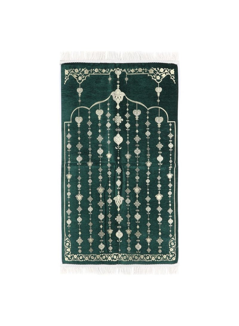 MANASEK Prayer Mat from the Eylul collection with a bag from the local brand Manasek | Original Saudi products | Made of polyester, cotton, and soft chenille fabric, comfortable and practical - 70 x 120 cm - Image 2