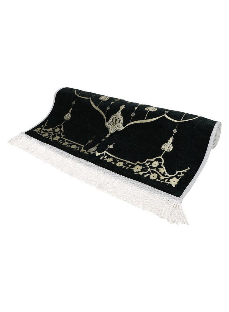 MANASEK Prayer Mat from the Eylul collection with a bag from the local brand Manasek | Original Saudi products | Made of polyester, cotton, and soft chenille fabric, comfortable and practical - 70 x 120 cm - Image 5